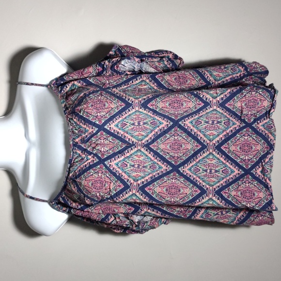 Colorful off the shoulder flowy top in size large - Picture 1 of 4